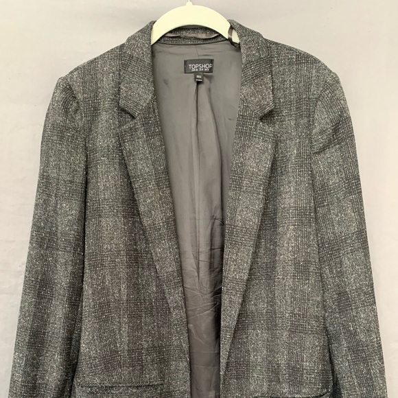 Topshop Jackets & Blazers - Topshop gray plaid blazer Topshop Jackets & Blazers - Topshop gray plaid blazer